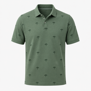 Polos de Golf con Logotipo Personalizado para Hombre, Diseño de Árbol Verde Salvia, Manga Corta, Marca Privada, Fabricante OEM ODM - Product Image 4