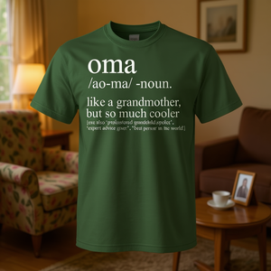 Camiseta Oma Definition de algodón con cuello redondo y manga corta, unisex, para adultos, regalo para reuniones familiares - Product Image 2