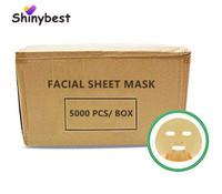 तैयार शेयर 5000pcs दफ़्ती प्रति गोल्डन मुखौटा शीट 24k गोल्ड कोरियाई मुखौटा चादर सोने चादर मुखौटा