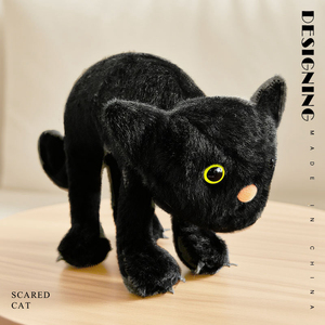 Đồ chơi động vật sang trọng mèo Sợ Hãi Màu đen và trắng thiết kế sáng tạo quà tặng và đồ chơi nhàm chán - Product Image 4