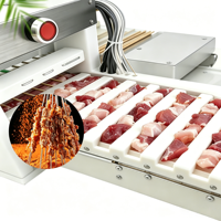 Nouvelle Machine Commerciale Automatique Compacte pour Enfiler les Brochettes / Machine Électrique pour la Fabrication de Brochettes de Kebab et de Mouton