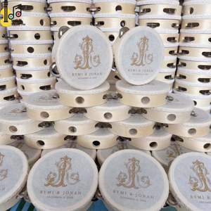 Tambourin de haute qualité pour tout-petits, avec logo personnalisé, instrument à bruit, tambourin à main, impression sur soie, 4 pouces, pour mariage, fête, église, tambour à main - Product Image 5