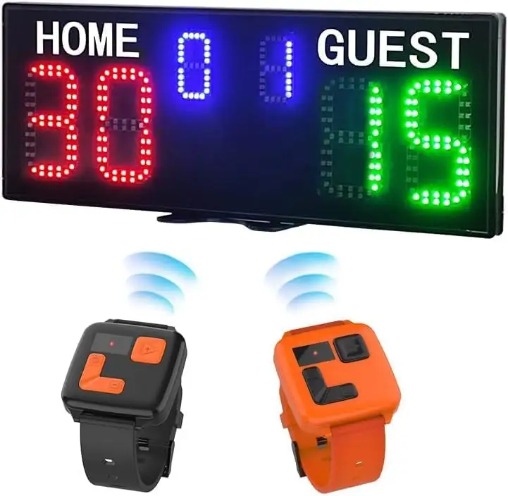 YIZHI tragbare digitale Torschilderplatte mit elektronischer Tennis-Torleiterfernung für Cornhole Volleyball Basketball Fußball Baseball