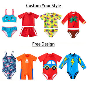 OEKO TEXカスタムサマー子供用スプリト水着かわいい漫画2ピースベビースイミングスーツ小さな子供用女の子用ビキニセット - Product Image 2