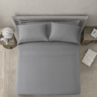 Ensemble de draps rafraîchissants d'été en fibre de bambou 100% - 300 fils - Anti-bactériens - Taille Queen - Pour hôtels