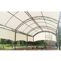 Couverture de terrain de padel extérieur durable, structure en acier, design de toit personnalisé, tente de terrain de paddle-tennis, prix d'usine