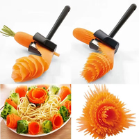 Creatieve Milieuvriendelijke Handmatige Spiraalsnijmachine Keukenmes Pc Fruit Apparaat Kookgereedschap Met Bloemdecoratie Voor Wortelen