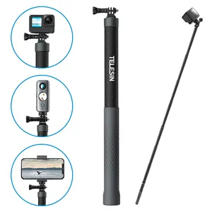 Telesin Action Sports Camera Accessories 3M / 118.11'' Carbon Fiber For DJI INSTA360 Go Pro Selfie Stick