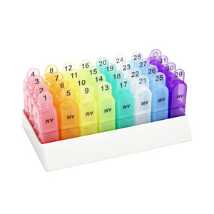 Hot Sell Compartments Colorful Monthly Plastic Organizer Daily Pill Box 31 Cases Custom - Product Image 3