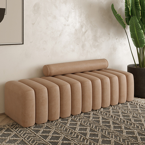 Filet <span class=keywords><strong>scandinave</strong></span> rouge tissu canapés longue Section Art entrée chaussures à <span class=keywords><strong>langer</strong></span> tabouret créatif tabouret de chevet usage domestique - Product Image 2