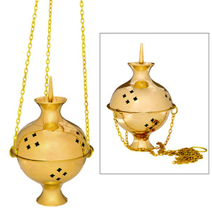 Solid Brass CE-1007-1 Hanging Censer <b>Novelty</b> Design for Premium <b>Candles</b> Holder - Product Image 1
