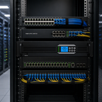 Convertisseur de puissance monophasé à onde sinusoïdale pure 24VDC 220VAC 3KVA 2400W avec une efficacité de 96% et une communication RS485/SNMP