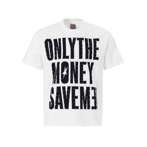 เสื้อยืดผ้าฝ้ายแขนสั้นสีเหลืองสำหรับผู้ชาย ยี่ห้อ Only The Money Save Me สไตล์สตรีท คอกลม พิมพ์ลายตัวอักษร ทรงปกติ - Product Image 3