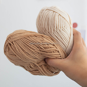 Hilo de Algodón de Leche de Cinco Hebras al por Mayor para Gorros, Mantas y Muñecas de Bebé; Material de Ganchillo DIY de Grosor Medio para Tejido a Mano - Product Image 3