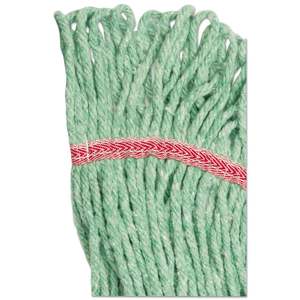 Boardwalk 503GNEA Super Loop Wet <b>Mop</b> Head Large Green Rectangle <b>Microfiber</b> Cotton/Synthetic Material - Product Image 5