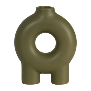 Vaso in Ceramica Verde Oliva dal Design Moderno per Arredamento Casa, Soggiorno, Camera da Letto, Ufficio, Pezzo d'Accento - Product Image 1