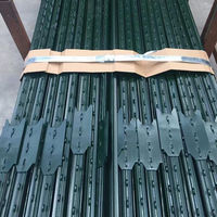 Poteau en T en métal pour système de support de clôture en grillage métallique pour jardin, verger et ferme