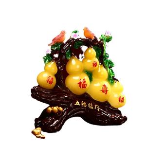 Figurine de gourde sculptée en résine époxy, forme personnalisée, porte-bonheur, salon, meuble TV, Feng Shui, art populaire, souvenir - Product Image 5