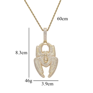 Sofort Lieferbar Dominanter Spinnen-Anhänger Halloween-Party <span class=keywords><strong>Spiderman</strong></span>-Halskette <span class=keywords><strong>Punk</strong></span>-Persönlichkeit - Product Image 3