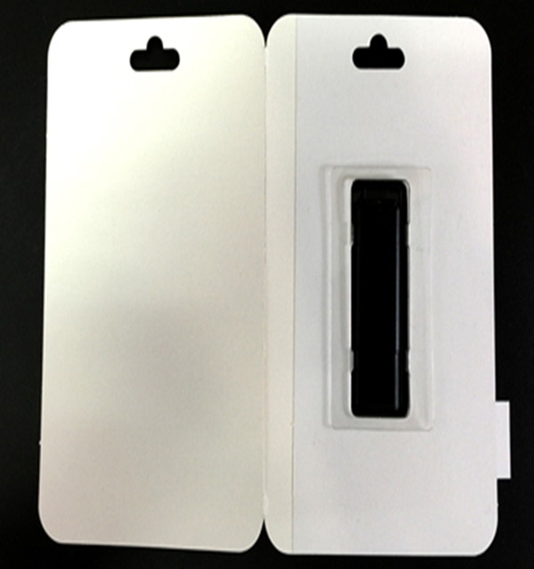 Customized Self Adhesive PVC PET Plastic Blister Pack Sealing Trapped Cardboard With Hang Plastic Blister With Adhesive Strips