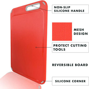 Juego <span class=keywords><strong>de</strong></span> 4 Tablas <span class=keywords><strong>de</strong></span> Cortar <span class=keywords><strong>de</strong></span> Plástico PP Blanco Crema, Antideslizantes, Libres <span class=keywords><strong>de</strong></span> BPA, con Diseño Reutilizable, 33x23x5cm, para Utensilios <span class=keywords><strong>de</strong></span> <span class=keywords><strong>Cocina</strong></span> - Product Image 3