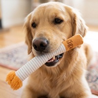 Jouet pour chien en forme de cigarette, jouet en peluche couineur pour chien au design cigarette, jouets à mâcher pour animaux de compagnie en peluche, styles variés en vrac (fruits, légumes, animaux)