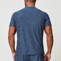 HONFIT personnalisé vente à chaud spandex polyester gym fitness t-shirts pour hommes col rond uni séchage rapide t-shirt de sport décontracté pour hommes