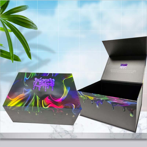 กล่องบรรจุภัณฑ์แม่เหล็กพิมพ์ลายเมทัลลิก CMYK ขายดี เป็นมิตรกับสิ่งแวดล้อม ทำจากกระดาษแข็งอย่างดี สำหรับเสื้อผ้า พร้อมลายนูน - Product Image 6