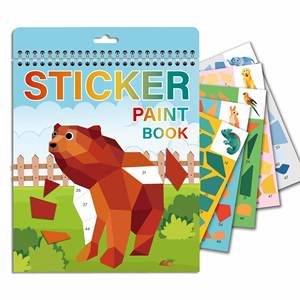 <b>Puzzle</b> Book Craft Art by Number Ocean Animals 4Pcs Sticker Paint Books for Kids - Product Image 6