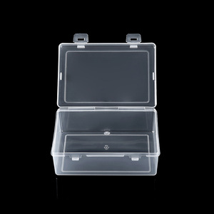 Transparent Storage Box PP <b>Plastic</b> Flip Top Desktop Jewelry Organizer Small Parts Container 701 Model - Product Image 1