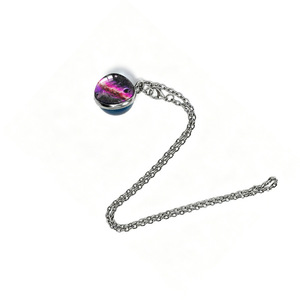 Collier sphérique double face avec corps céleste cosmique, planète, pendentif pierre du temps, un accessoire tendance et original pour moi - Product Image 3