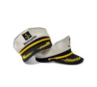 Cappello da Yacht di alta qualità per adulti bianco con il logo del ricamo anteriore e il cappello di buona vendita a tesa curva