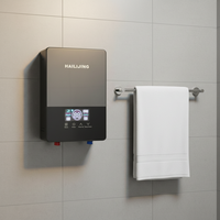Chauffe-eau électrique sans réservoir pour hôtel, affichage LED de la température, commande tactile, étanche IPX4, en plastique, pour usage domestique