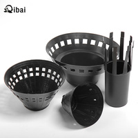 Support de bouquet de fleurs Qibai, base fixe, grand support en plastique noir, accessoires d'emballage pour fleuristes