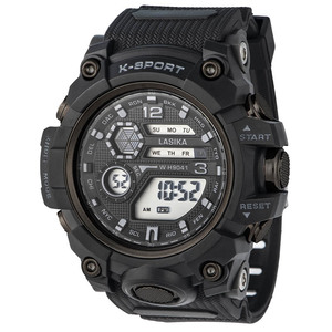 Reloj Deportivo Digital LASIKA W-H9041 de Alta Calidad, Económico, Resistente al Agua 30m, con Alarma, Caja Cuadrada y Correa de Plástico - Product Image 3