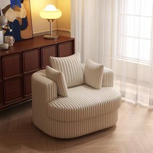 New Arrival Luxury White Adjustable Velvet Round Lazy Sofa Large <b>Cuddle</b> for Home Living Room Modern Design - Product Image 4