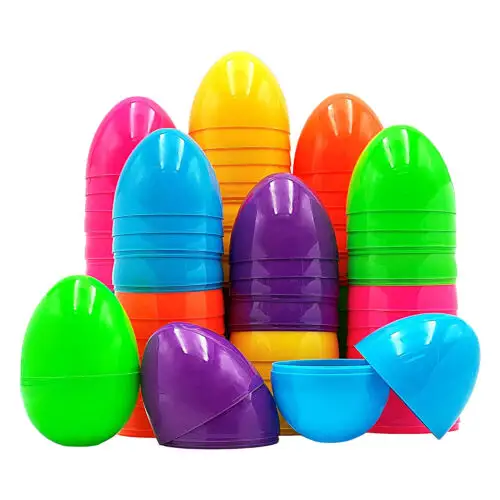 Wholesale Fillable Easter Eggs Bulk Colorful Bright Plastic Easter Eggs