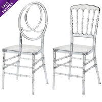 Chaise Chivari transparente en acrylique de haute qualité pour événements extérieurs, mariages, banquets et réceptions – Prix abordable