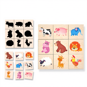 Nouveaux puzzles en bois 3D Montessori à faire soi-même, directement de l'usine, puzzles d'association de formes en bois, jouets éducatifs colorés - Product Image 1