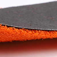 Gazon artificiel de gymnastique de gazon artificiel de tapis vert du fabricant professionnel avec le fil bouclé orange pour le prix bas d'ornement de jardin!