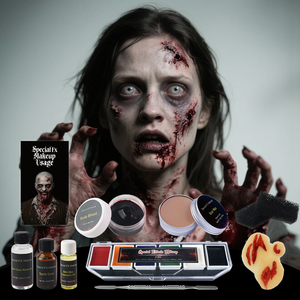 Palette de peinture pour le visage et le corps SFX imperméable activée à l'alcool, marque privée GP, pour les blessures, les égratignures, les brûlures, Halloween, cosplay - Product Image 1