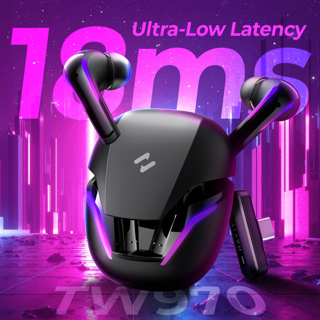 Havit TW970 Gaming Headset Low Latency In-ear Earbuds RGB Game Headphones Wireless Gaming Tws Earbuds with Dongle