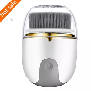 New Trending Products 2024 Deep Cleaning Skin Care 3 In 1 Face Brush Automatic Instrument Round Electric Facial Cleansing Brush