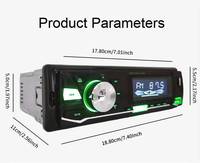Lecteur MP3 pour voiture 12V 1 Din, amplificateur stéréo, USB/SD/AUX et récepteur FM avec télécommande