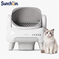 Litière pour chat intelligente entièrement automatique, style ouvert, électrique, autonettoyante, en matériau PE, avec pelle extra-large, transfrontalier