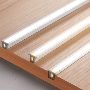 Bande lumineuse LED encastrée, lumière sous-meuble, profil en aluminium, DC12V, 3000k, 4000k, plafonnier de maison - Product Image 2