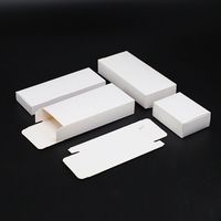 Boîte pliante en carton blanc vierge en gros, boîte d'emballage en papier cartonné blanc imprimée sur mesure