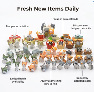 Giocattoli Kawaii per Bambini, Statuette di Fate per Casa delle Bambole, Sculture in Miniatura di Gatti, <span class=keywords><strong>Statue</strong></span> di Animali 3D in <span class=keywords><strong>Resina</strong></span>, Gatti Cartoon per il <span class=keywords><strong>Giardino</strong></span> - Product Image 1