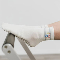 Chaussettes de Pilates antidérapantes avec logo personnalisé, chaussettes de yoga à compression, chaussettes de Pilates à broderie cœur, chaussettes de Pilates à tube compressif