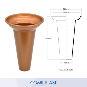 Anillo de Repuesto para Florero de Plástico COMIL PLAST, Estilo Europeo, para Uso Adulto, Modelo CF24, para Mausoleo, Cripta o Monumento - Product Image 3